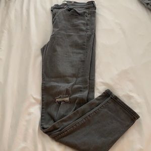 Gray high rise skinny jeans